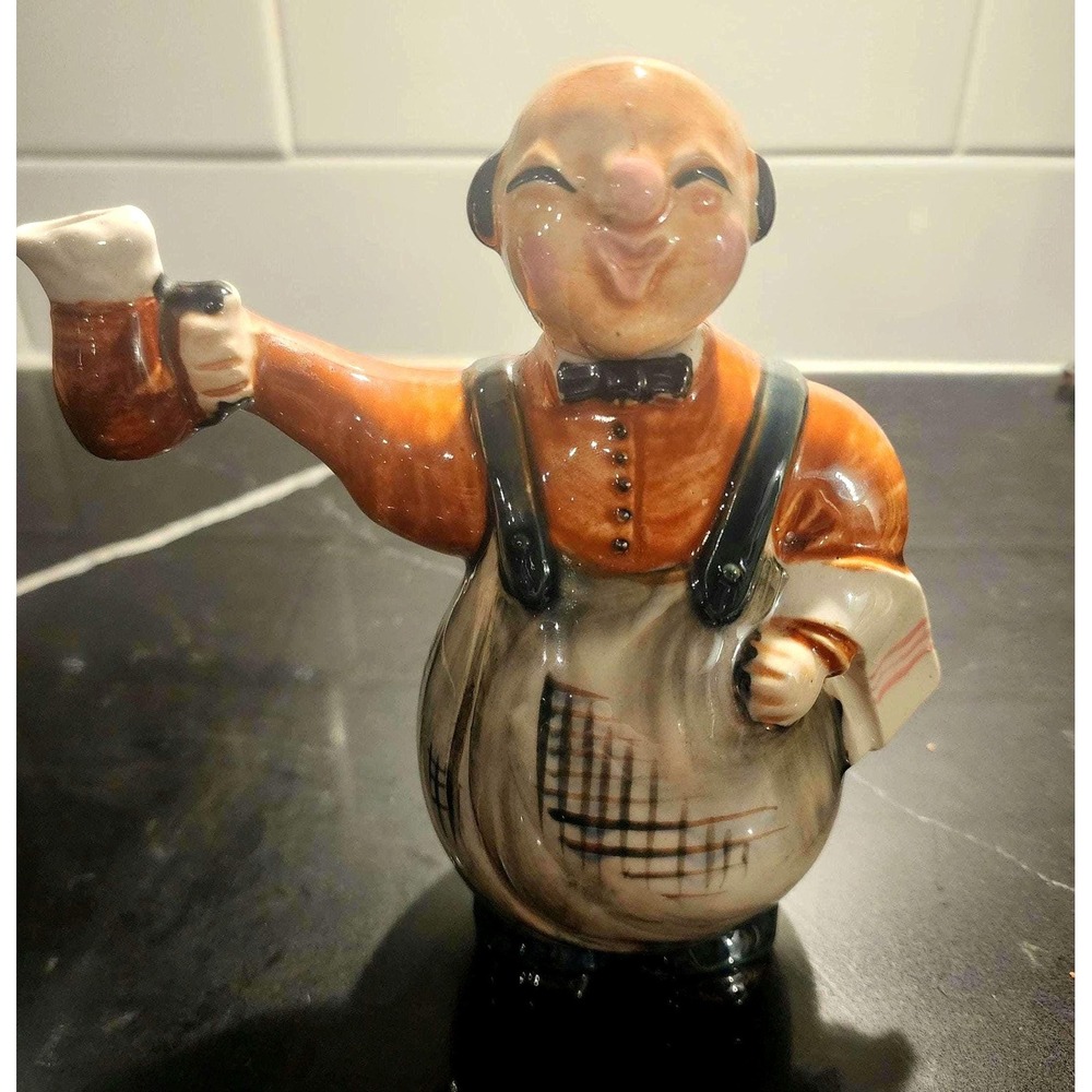 Vintage Japanese Waiter Decanter | 1960s Novelty Barware with Stopper